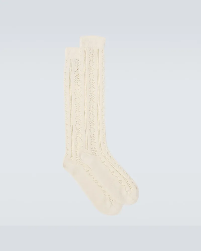 Valentino Garavani Socken aus Baumwolle Beige