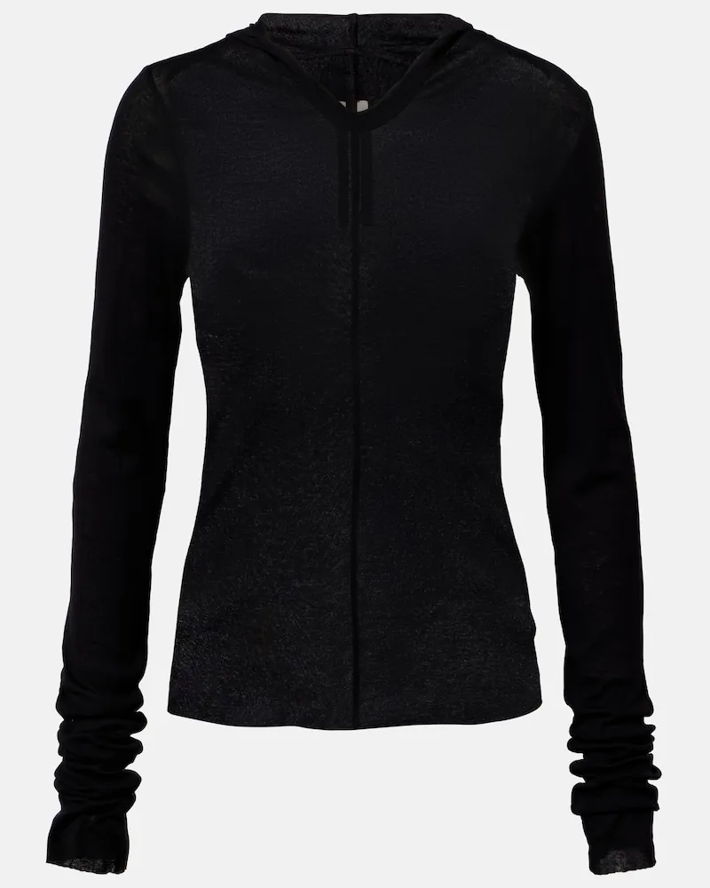 Rick Owens Top aus Baumwoll-Jersey Schwarz