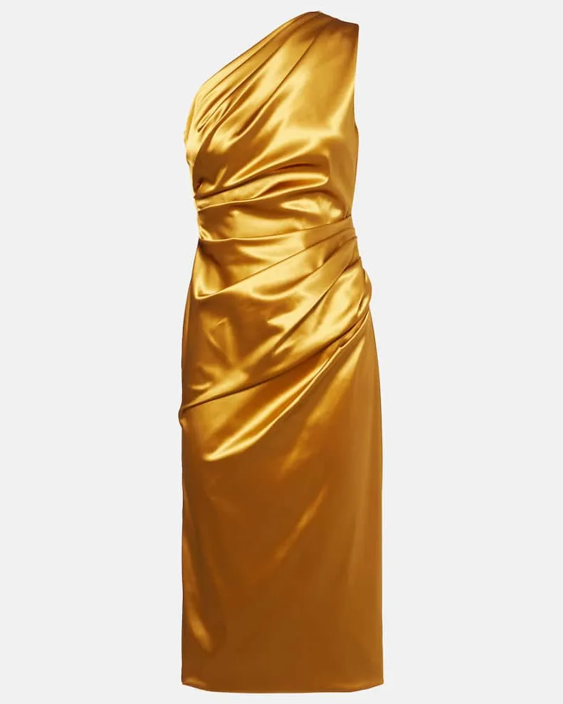 Dolce & Gabbana Cocktailkleid aus Satin Gelb