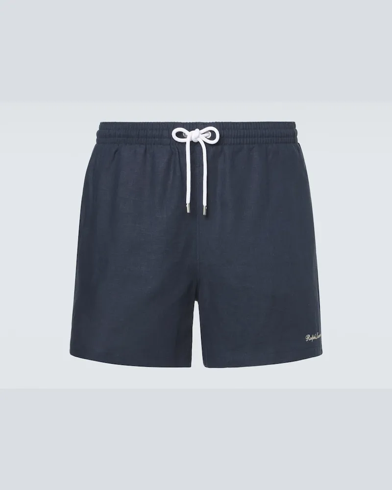 Ralph Lauren Badeshorts Amalfi aus Leinen Blau