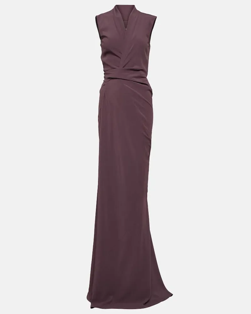 Rick Owens Robe aus Georgette Braun