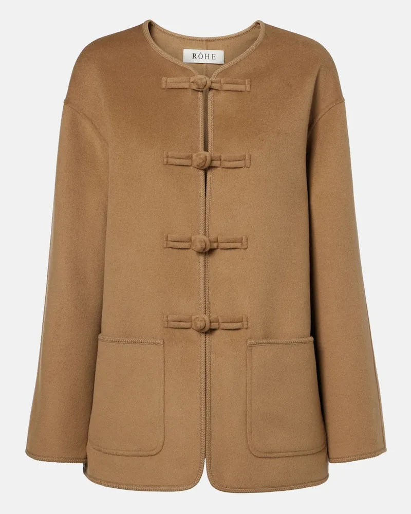 Róhe Róhe Jacke aus Wolle und Kaschmir Braun