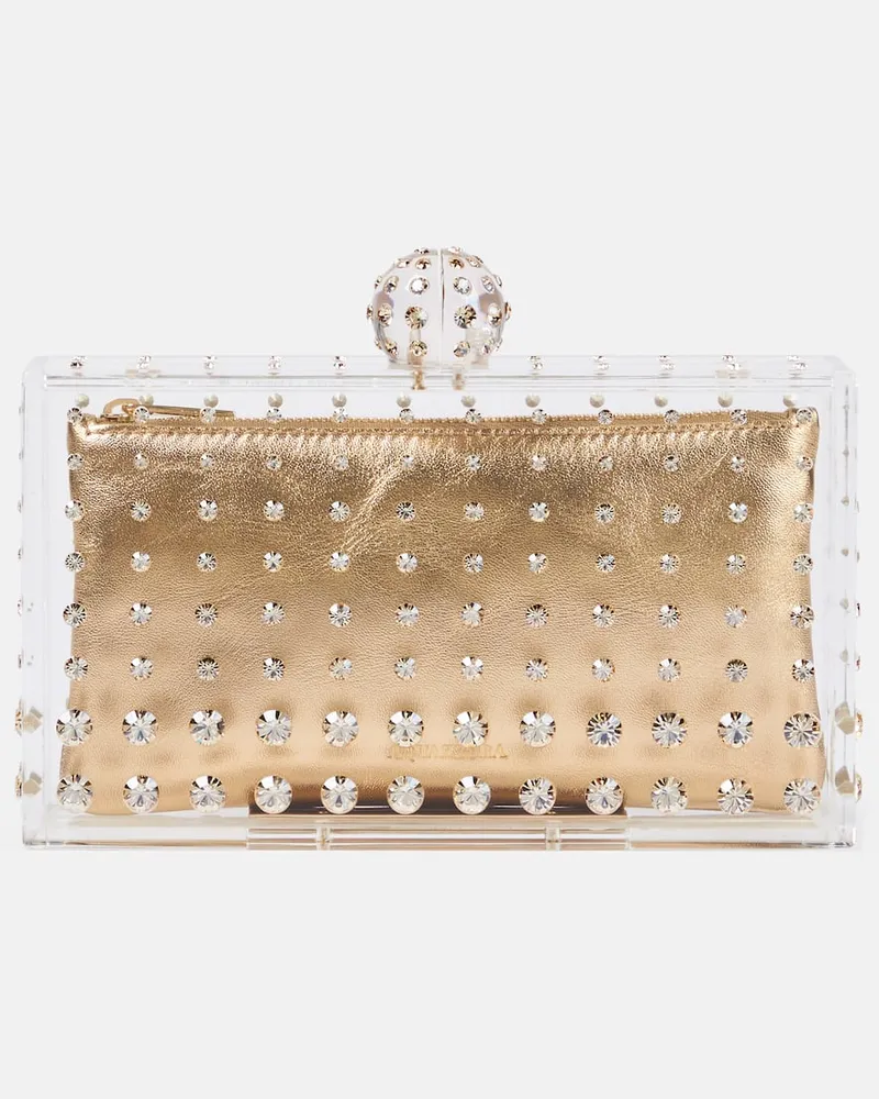 Aquazzura Clutch Tequila mit Kristallen Gold