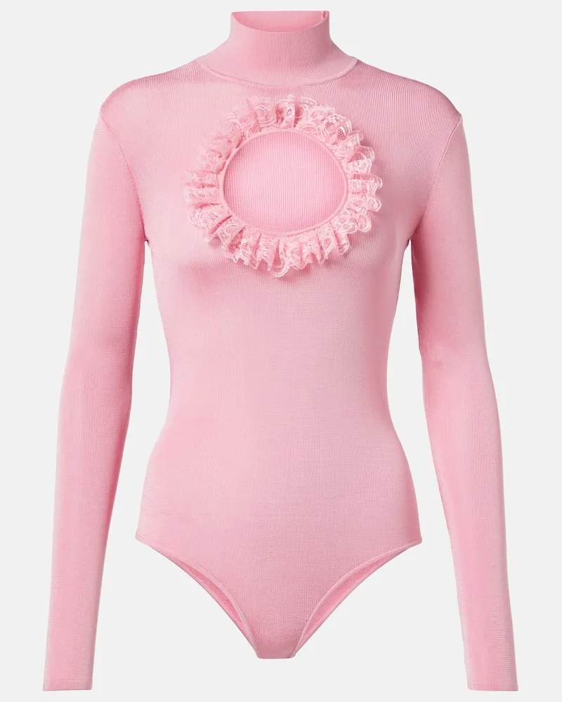 Self-Portrait X Chistopher Kane Body mit Spitze Pink