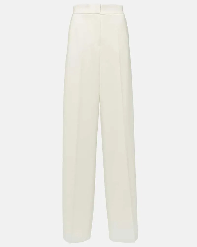 Max Mara Gerade Hose Ercole aus Cady Weiß
