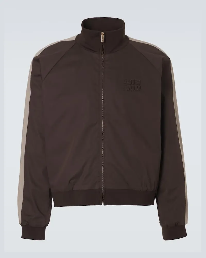 Miu Miu Bomberjacke aus Baumwoll-Twill Braun