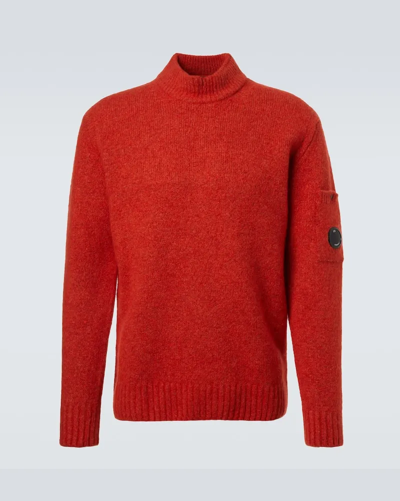 C.P. Company Pullover Lens aus einem Wollgemisch Orange