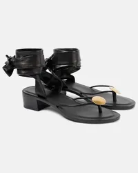 The Row Sandalen Cord aus Leder Schwarz