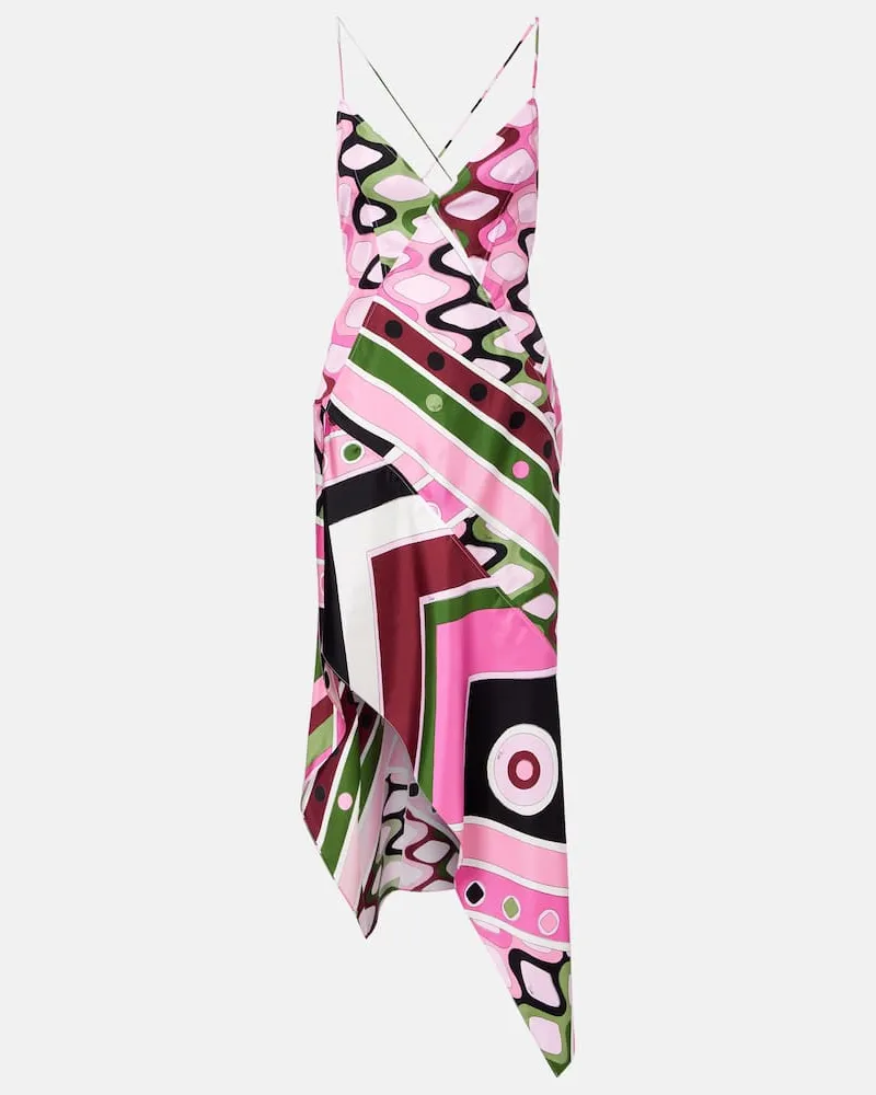 Emilio Pucci Maxikleid Vivara aus Seidensatin Rosa