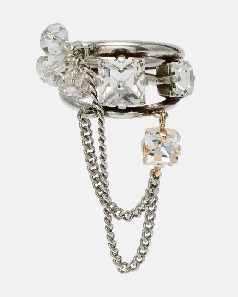 Isabel Marant Ring mit Kristallen Silber