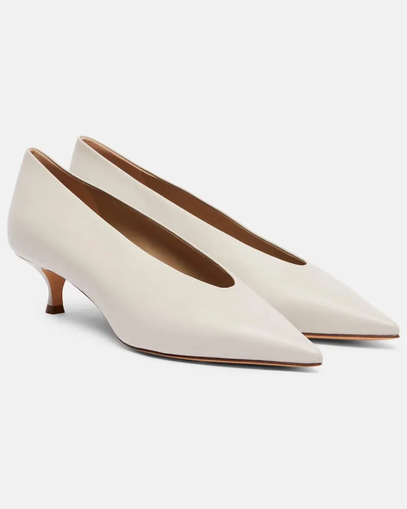 Le Monde Béryl Le Monde Béryl Pumps Babouche aus Leder Grau