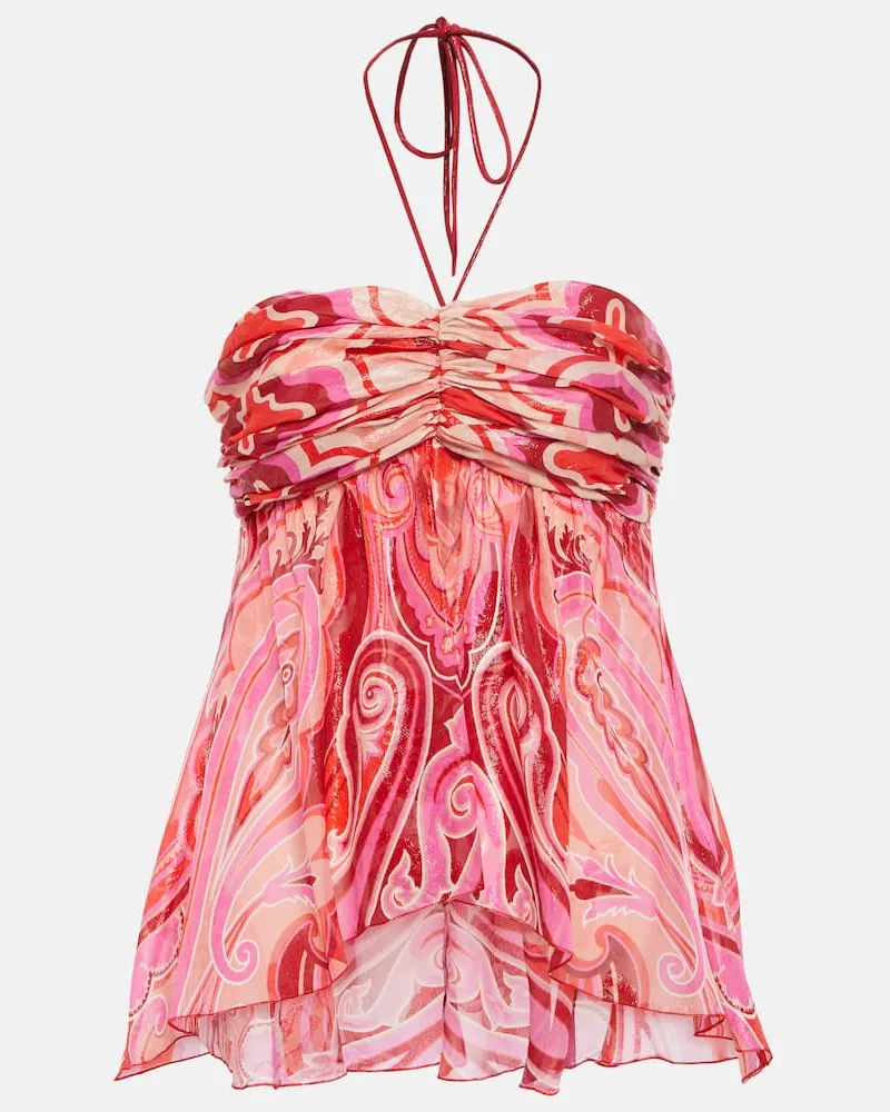 Etro Top aus einem Seidengemisch Multicolor