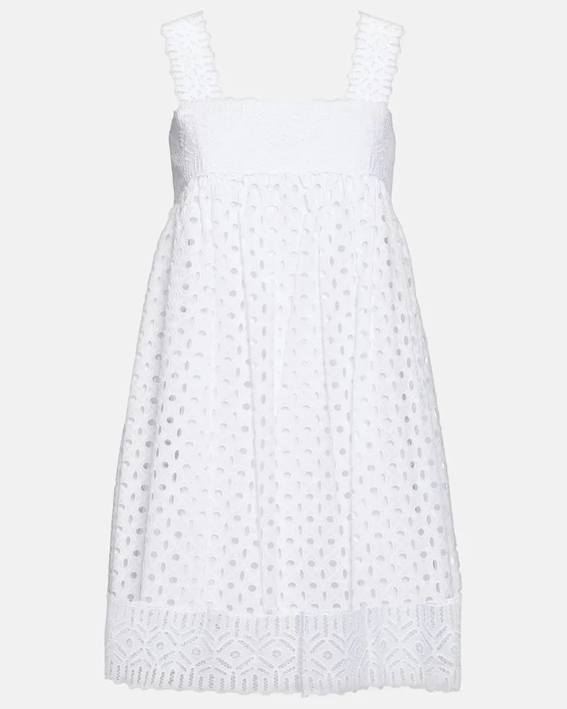 Tory Burch Minikleid aus Baumwolle Weiß