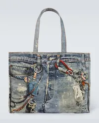 Acne Studios Shopper aus Baumwoll-Canvas Blau