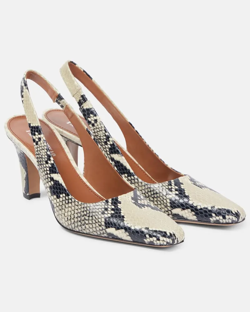 Paris Texas Slingback-Pumps Belle 75 aus Leder Neutral