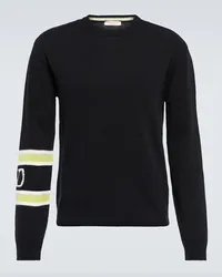 Valentino Garavani Pullover VLogo aus Wolle und Kaschmir Schwarz