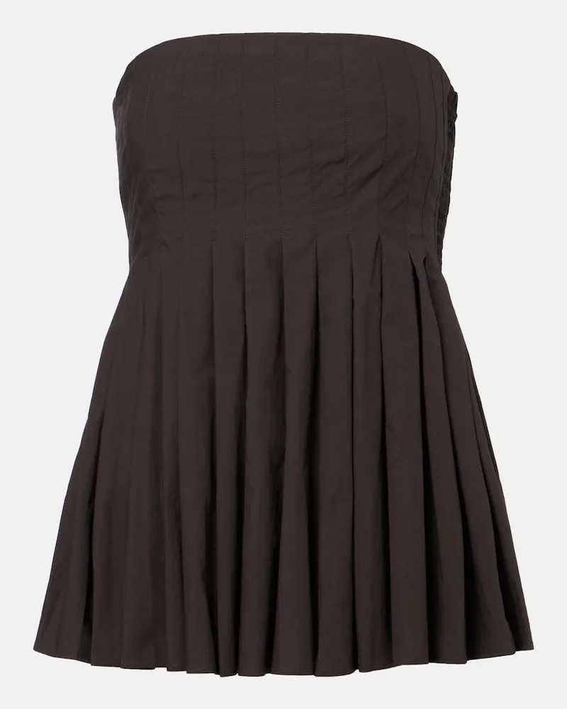 Proenza Schouler White Label Top Avine aus Baumwolle Braun