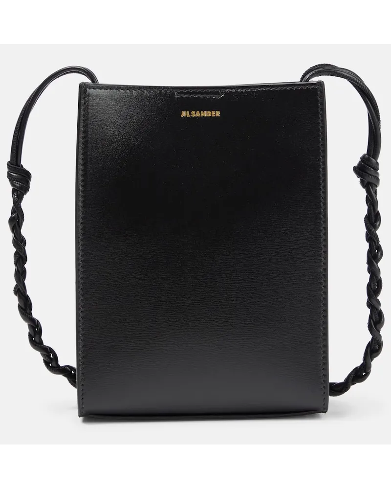 Jil Sander Schultertasche Small aus Leder Schwarz