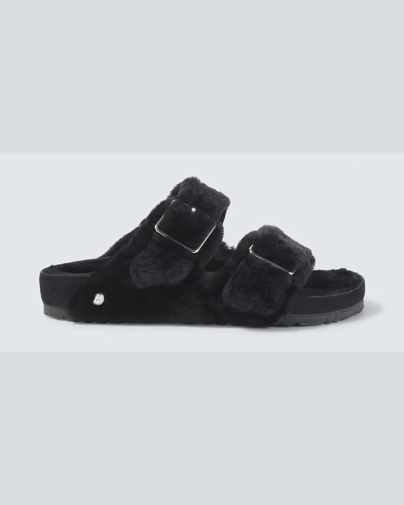 Birkenstock Sandalen Arizona 1774 aus Shearling Schwarz