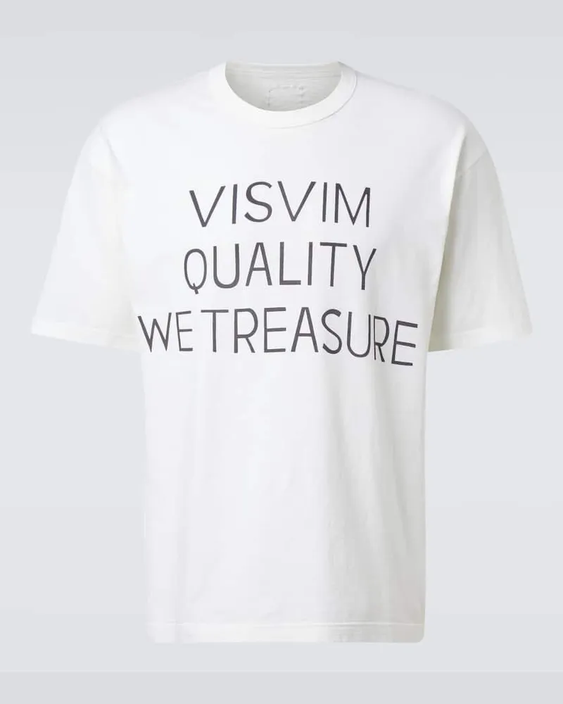 Visvim Bedrucktes T-Shirt Jumbo aus einem Baumwollgemisch Weiß