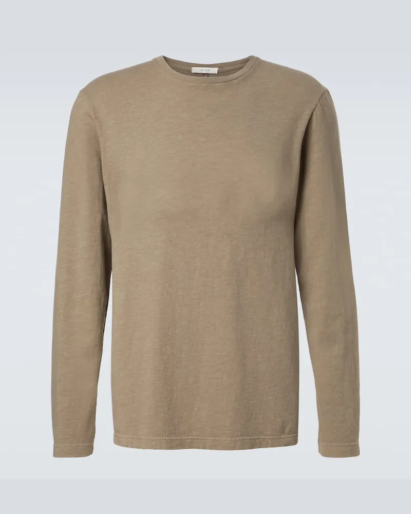 The Row Longsleeve Leon aus Baumwoll-Jersey Grau