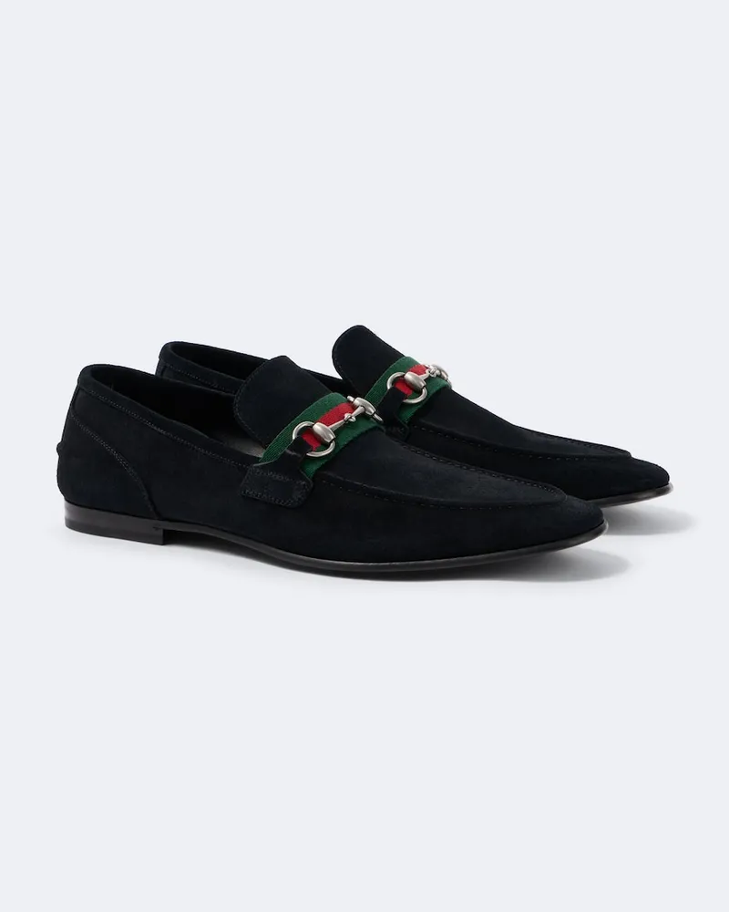 Gucci Loafers Gucci Como aus Veloursleder Schwarz
