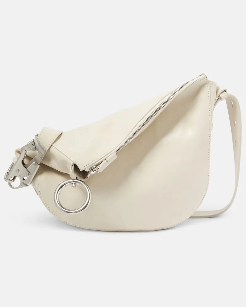 Burberry Schultertasche Knight Small aus Leder Weiß