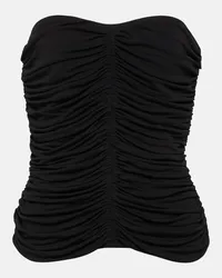 Saint Laurent Top aus Jersey Schwarz