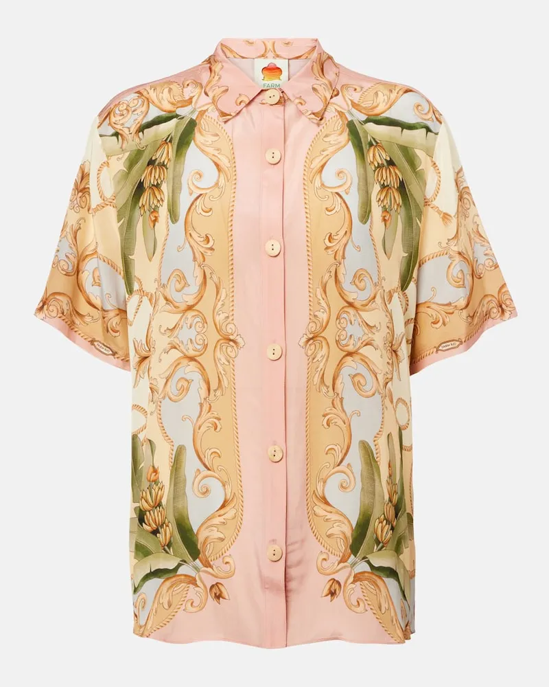 FARM Rio Bedrucktes Hemd Banana Royalty Kalendoscope Pink