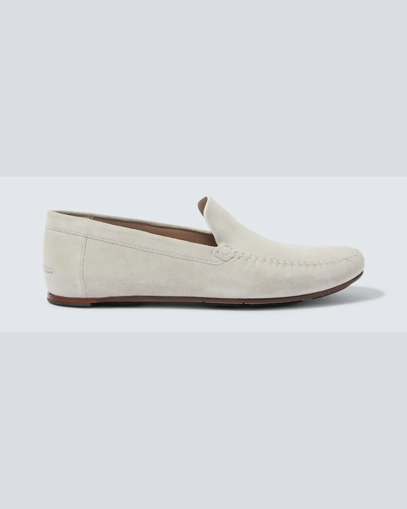 Manolo Blahnik Loafers Alder aus Veloursleder Grau