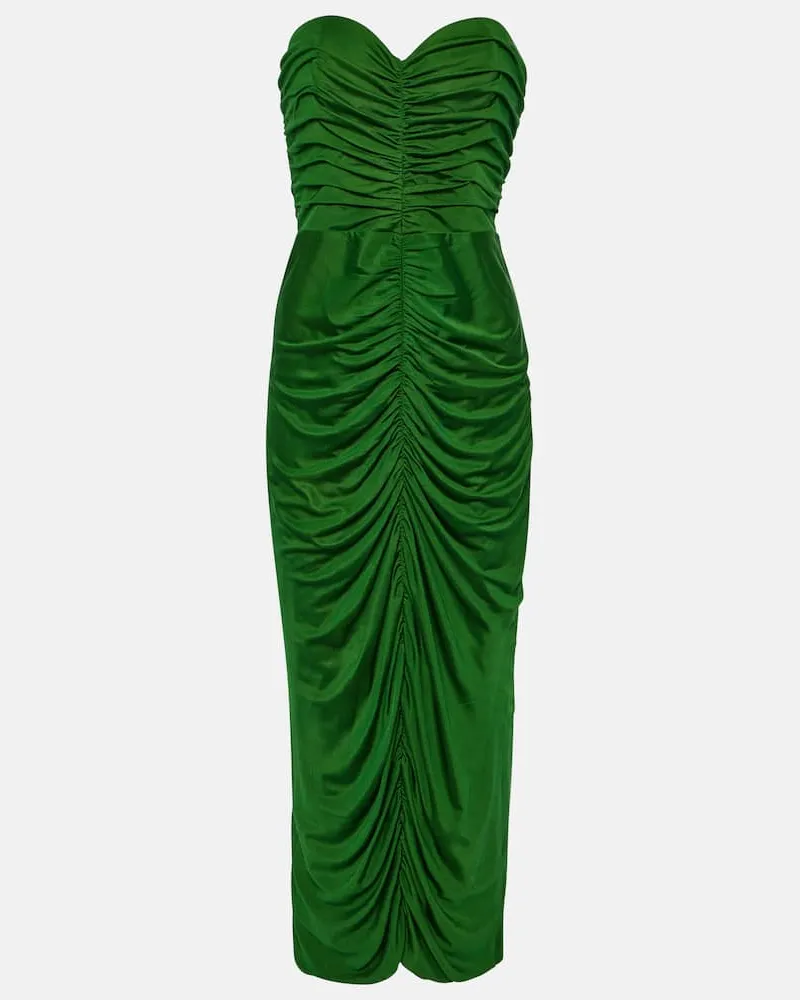 COSTARELLOS Midikleid Aveline aus Jersey Grün