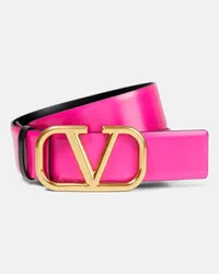 Valentino Garavani Guertel VLogo Signature aus Leder Pink