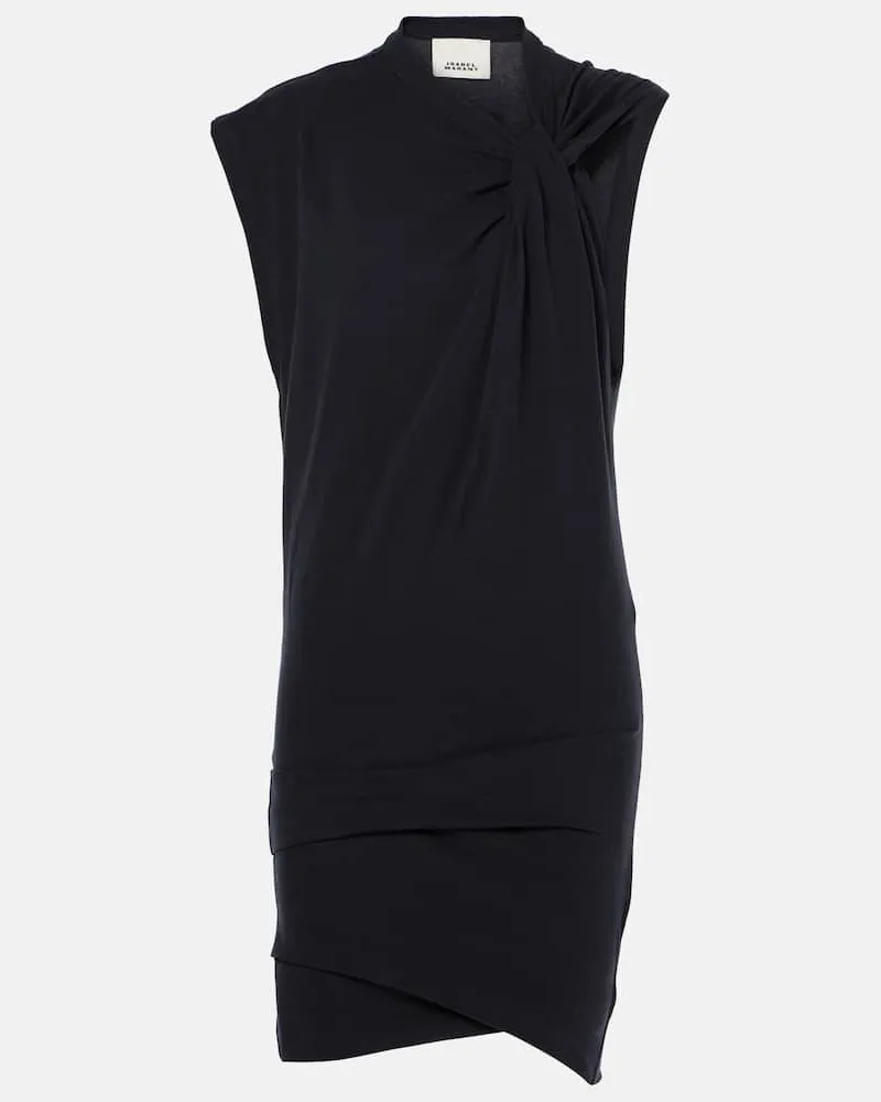 Isabel Marant Minikleid Leany aus Baumwoll-Jersey Schwarz