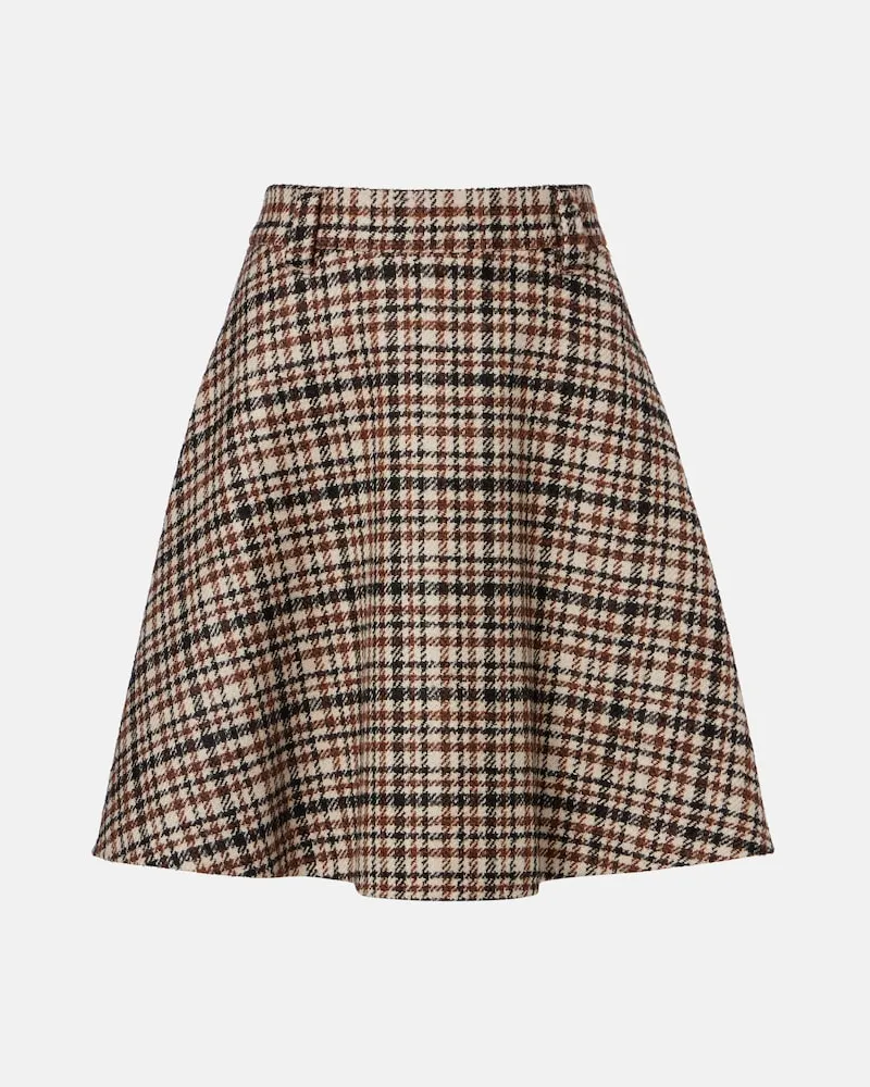 Brunello Cucinelli Minirock aus einem Wollgemisch Braun