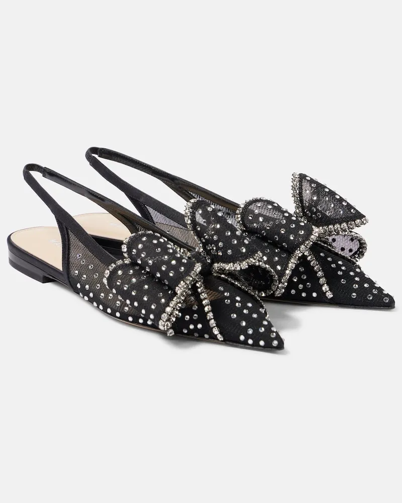 Mach & Mach Slingback-Ballerinas Le Cadeau aus Mesh Schwarz