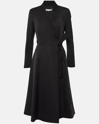 Max Mara Trenchcoat Afelio aus Wolle und Mohair Schwarz