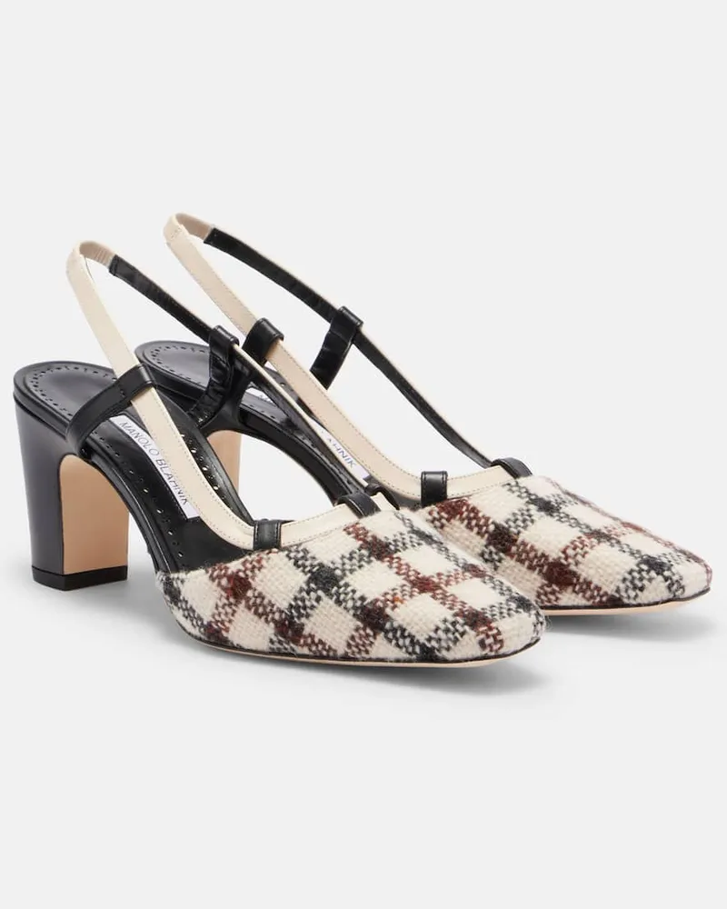 Manolo Blahnik Slingback-Pumps Vestal Weiß