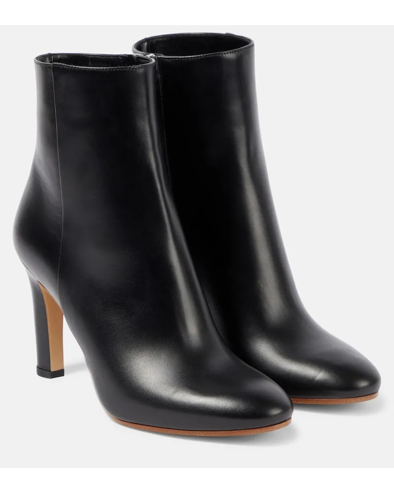 Gabriela Hearst Ankle Boots Lila aus Leder Schwarz