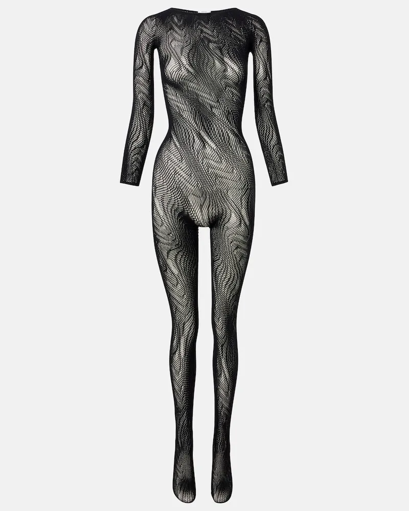 Wolford Jumpsuit aus Mesh Schwarz