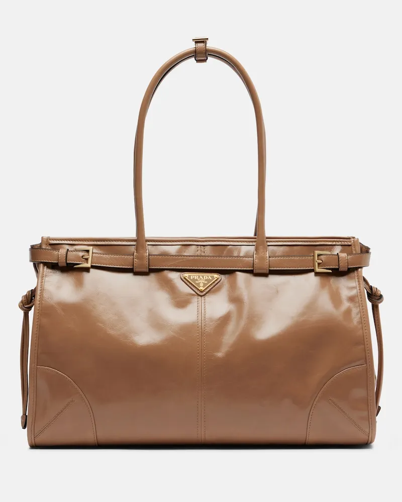 Prada Schultertasche Prada Bonnie Large aus Leder Braun