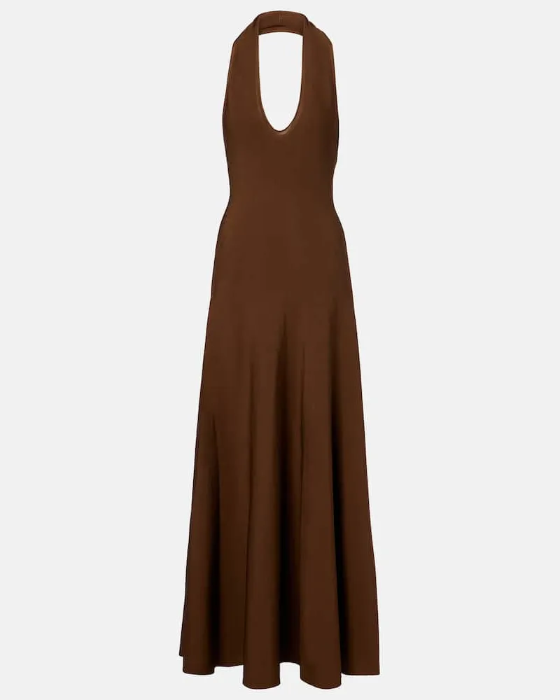 KHAITE Maxikleid Melina Braun