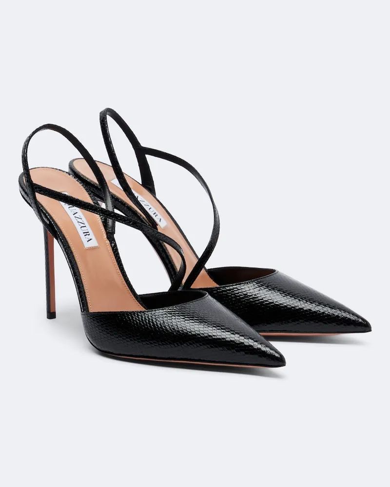 Aquazzura Pumps Dynasty aus Leder Schwarz