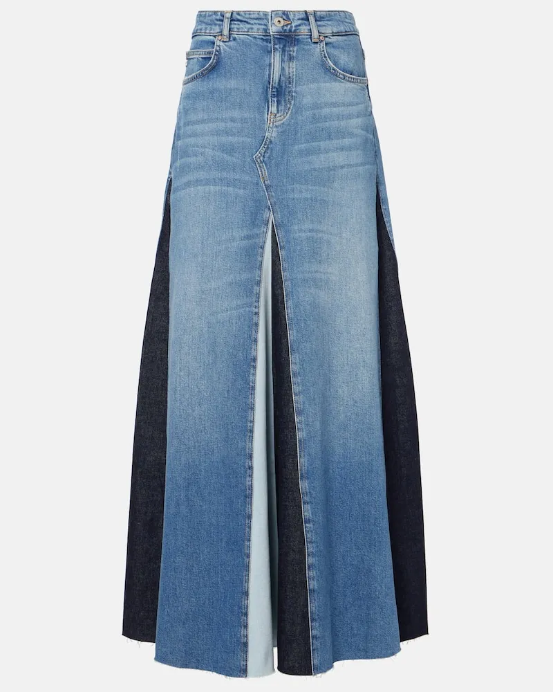 Adriano Goldschmied High-Rise-Maxirock aus Denim Blau