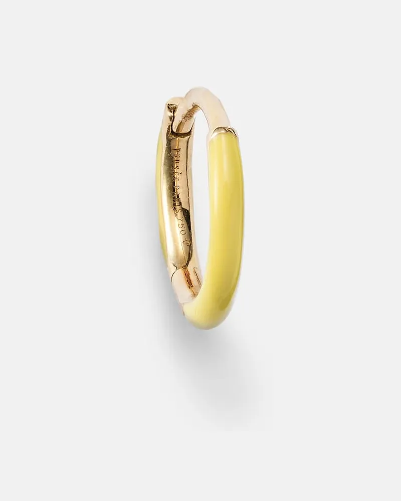 PERSEE Persée Einzelner Ohrring aus 18kt Gelbgold mit Emaille Gelb
