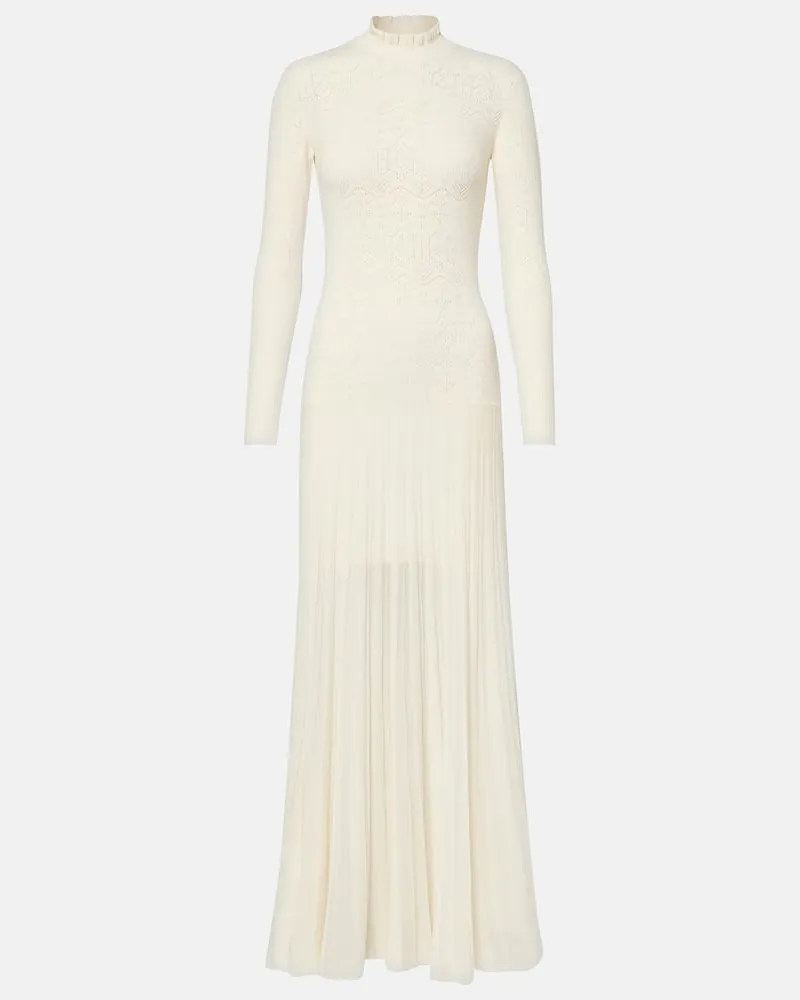 Isabel Marant Maxikleid Gisole aus Crêpe Weiß