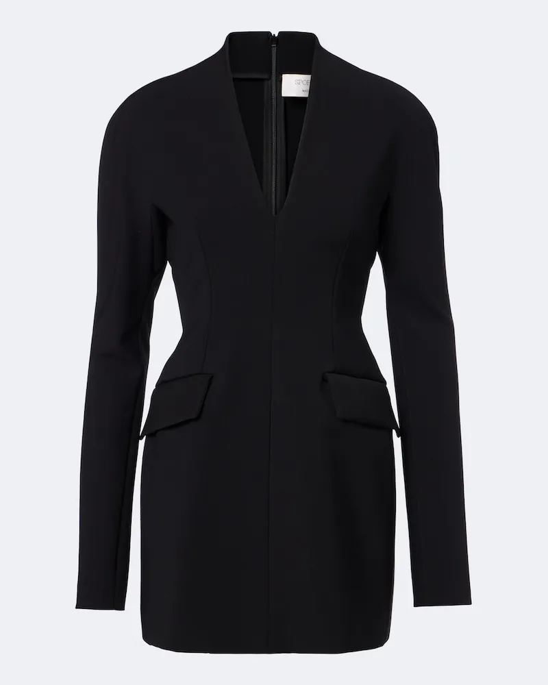 SPORTMAX Minikleid aus Crêpe Schwarz