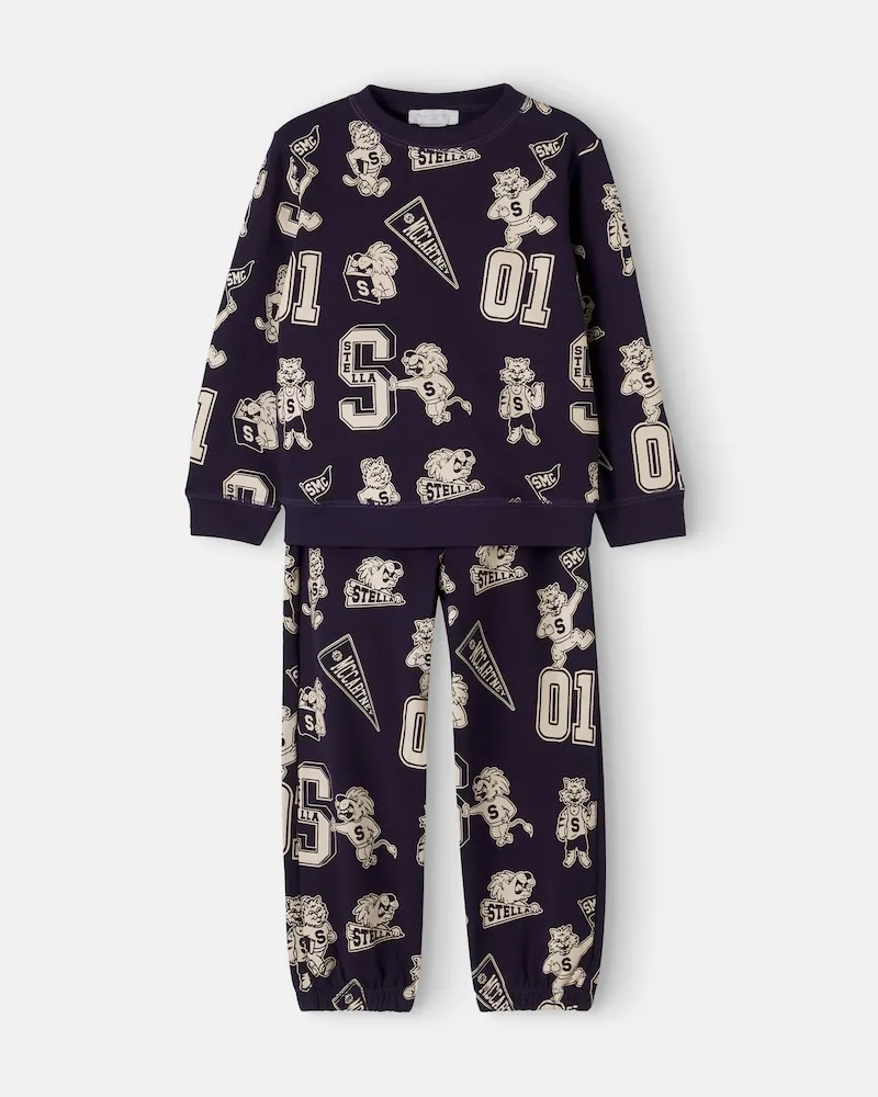 Stella McCartney Kids Set aus Sweatshirt und Jogginghose Blau