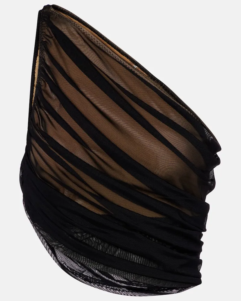 Norma Kamali Top aus Mesh Schwarz