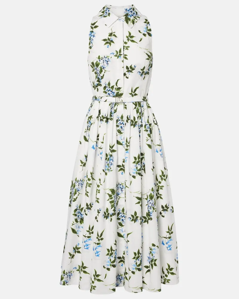 EMILIA WICKSTEAD Hemdblusenkleid Norika aus Baumwolle mit Gürtel Weiß