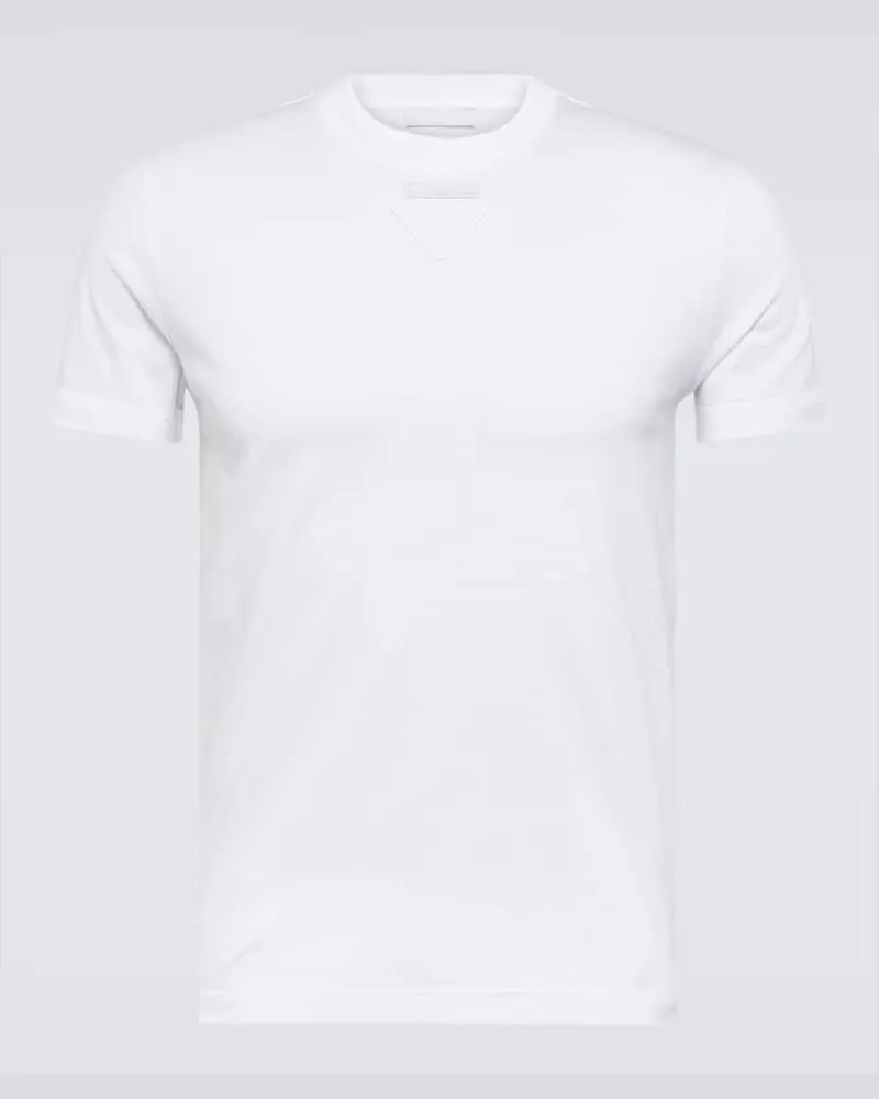 Prada T-Shirt aus Baumwolle Weiß